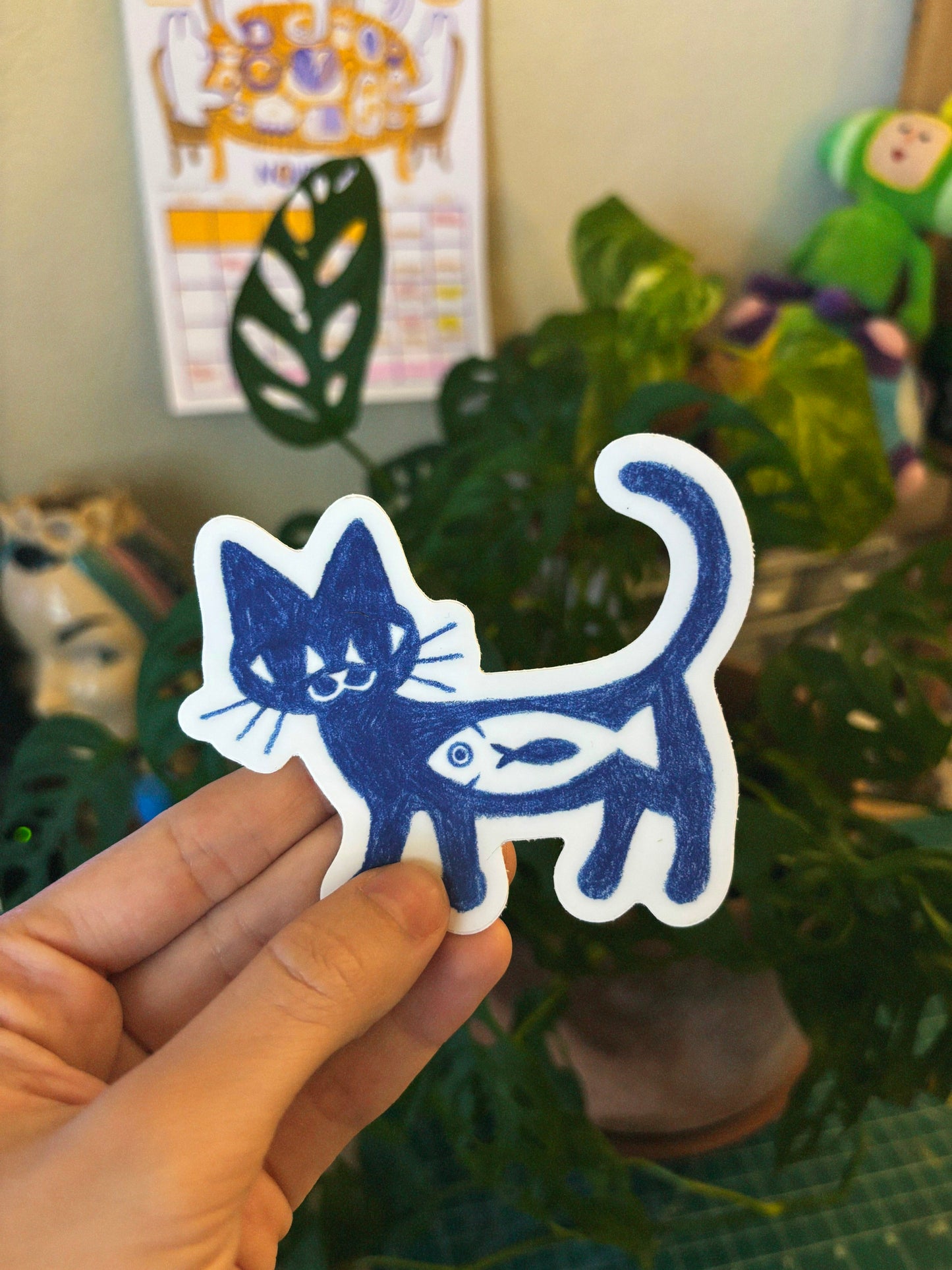 Fish in Kitty Belly ★ May 2024 Sticker