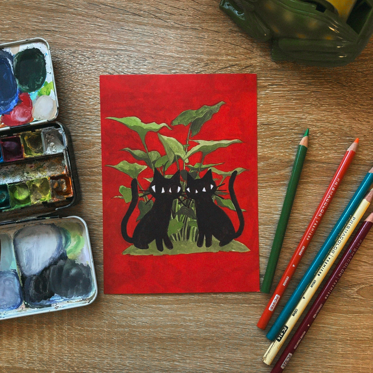 Two Cats Staring At You ★ June 2024 Posctard