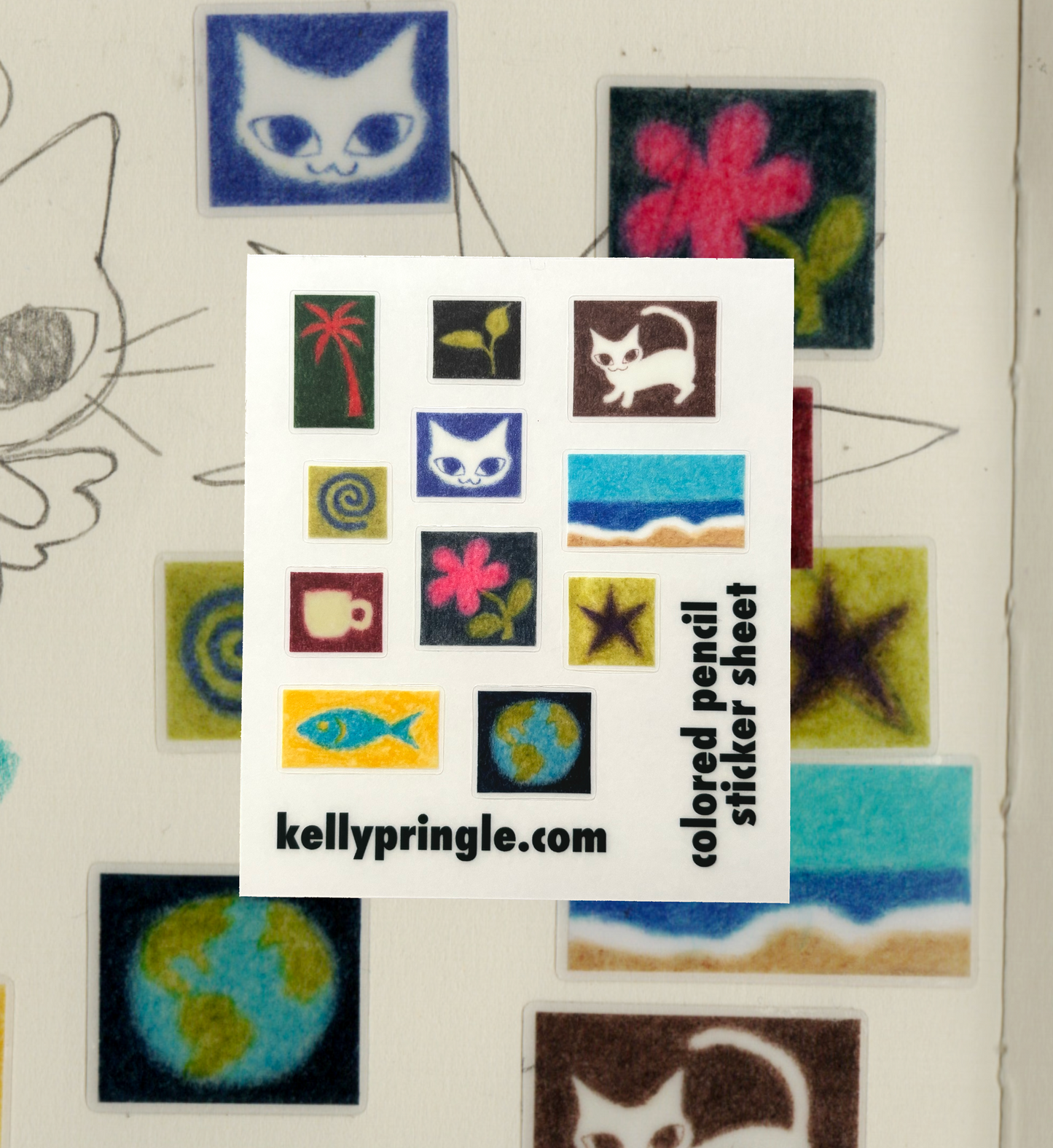 Colored Pencil Sticker Sheet