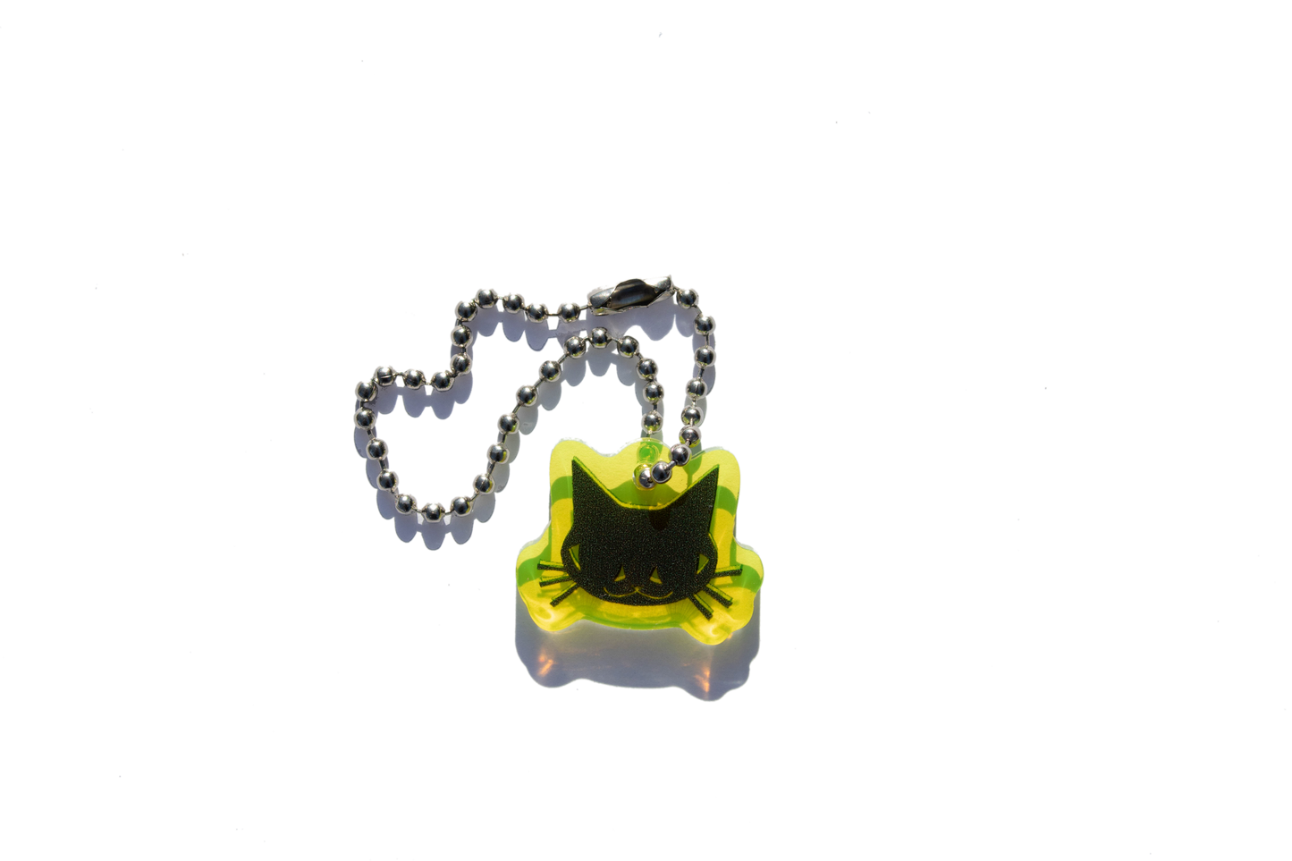 Cat Head Keychain (Yellow)