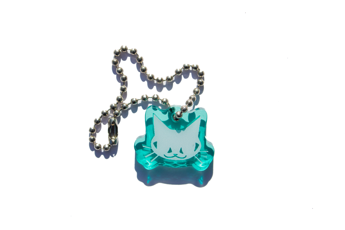 Cat Head Keychain (Green)