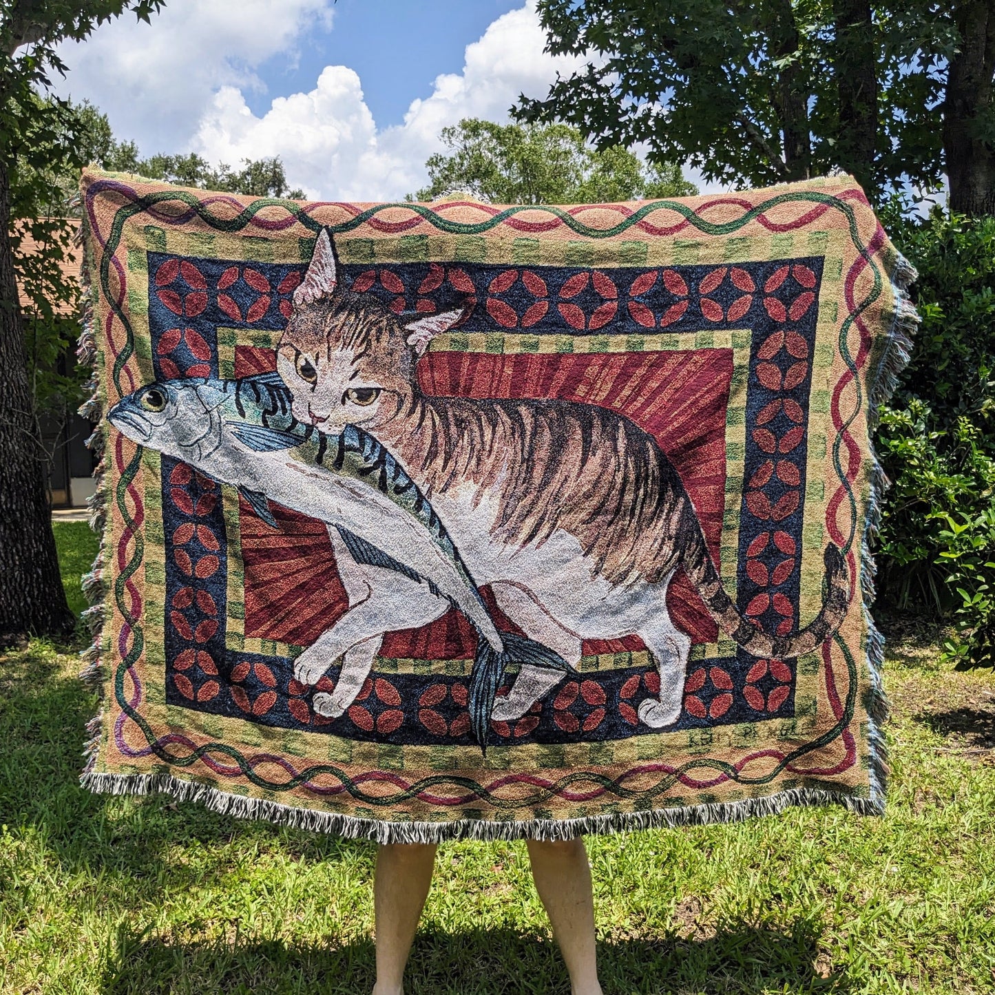 Don't take my fish! - 72" x 54" Woven Blanket