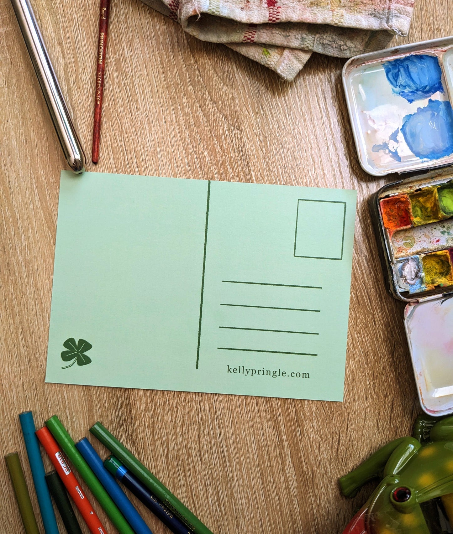 Cat in Clovers ★ February 2024 Postcard