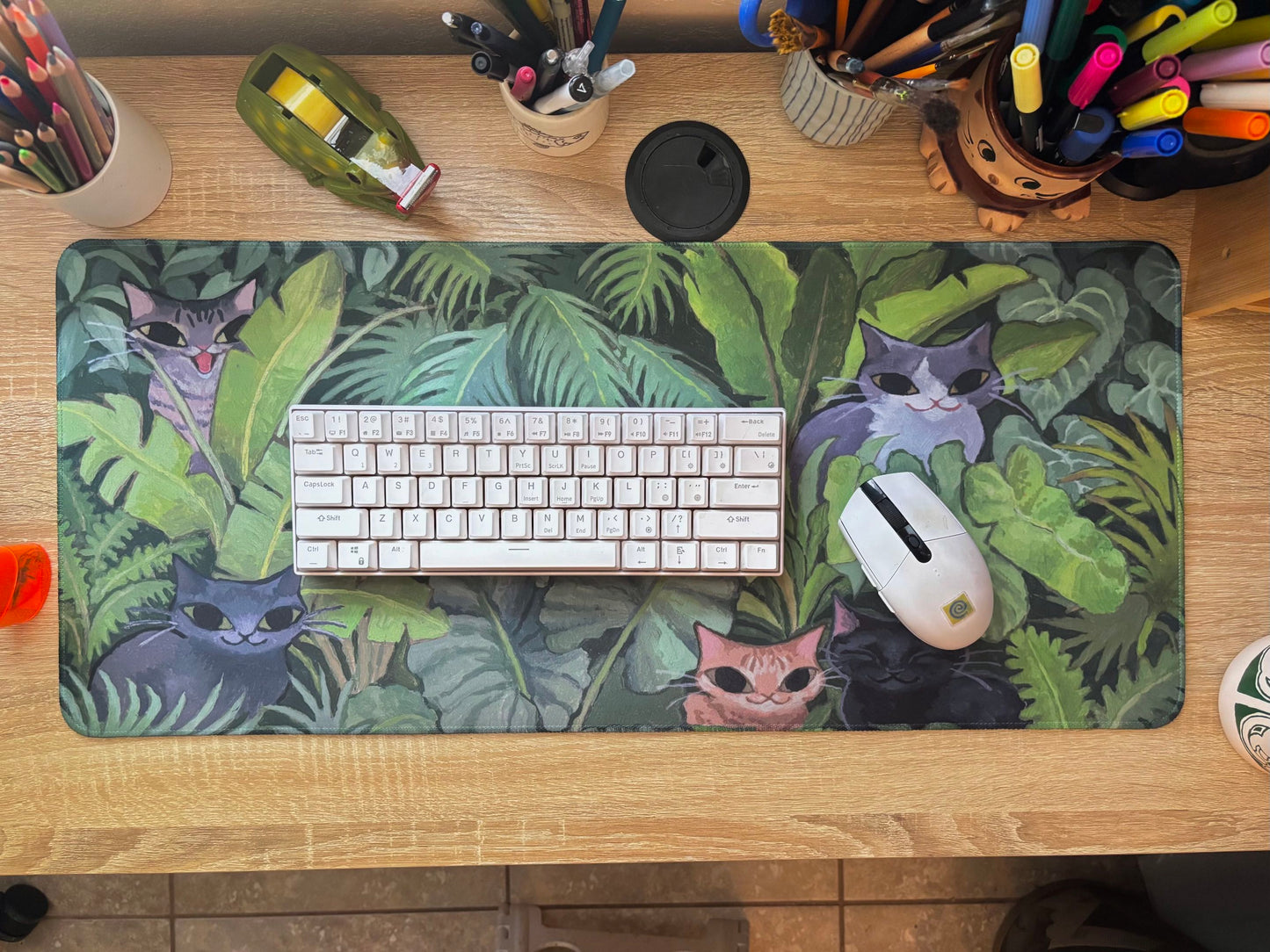 "Hide and Seek" 12"x27" Deskmat