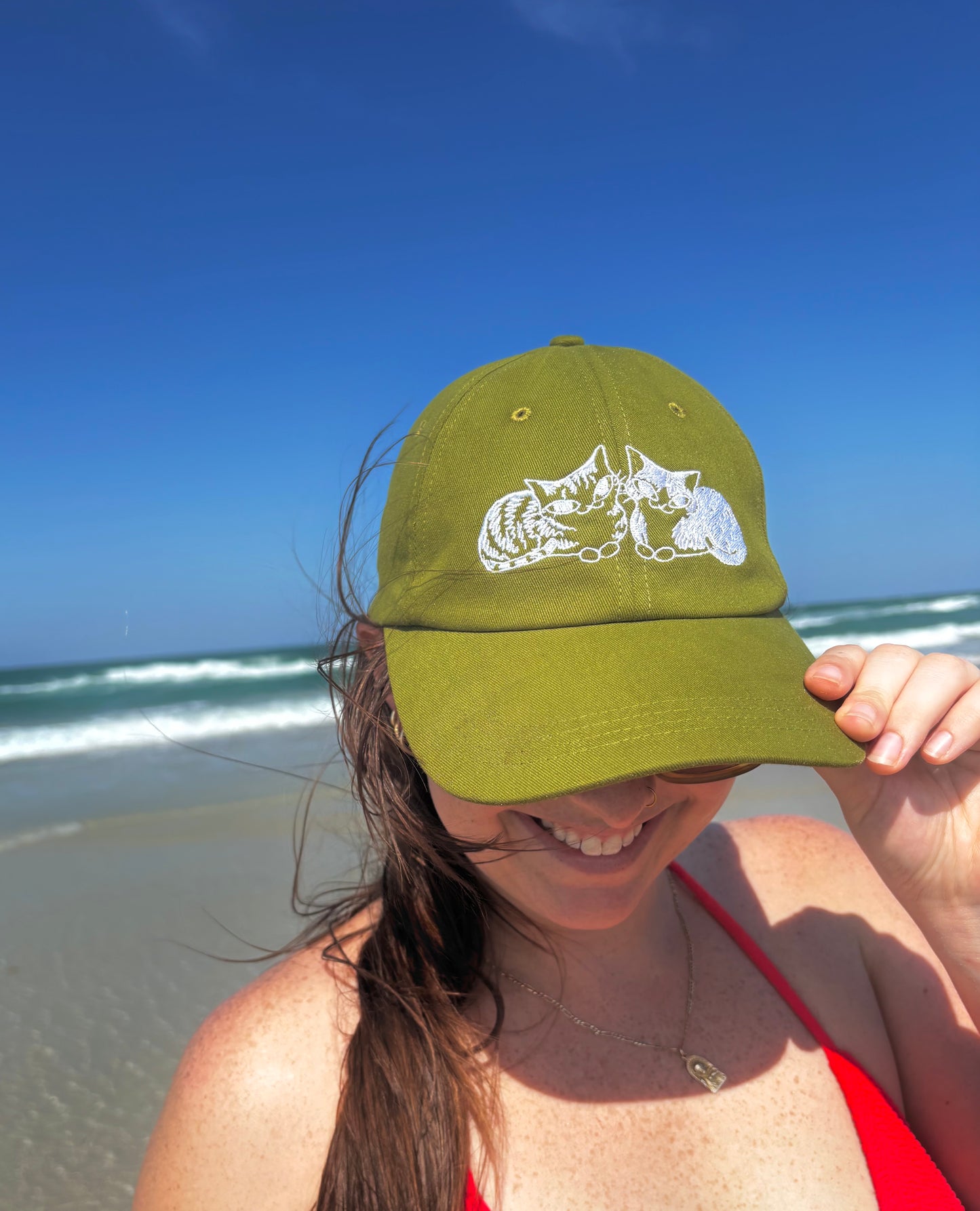 "Double Trouble" Green Baseball Hat