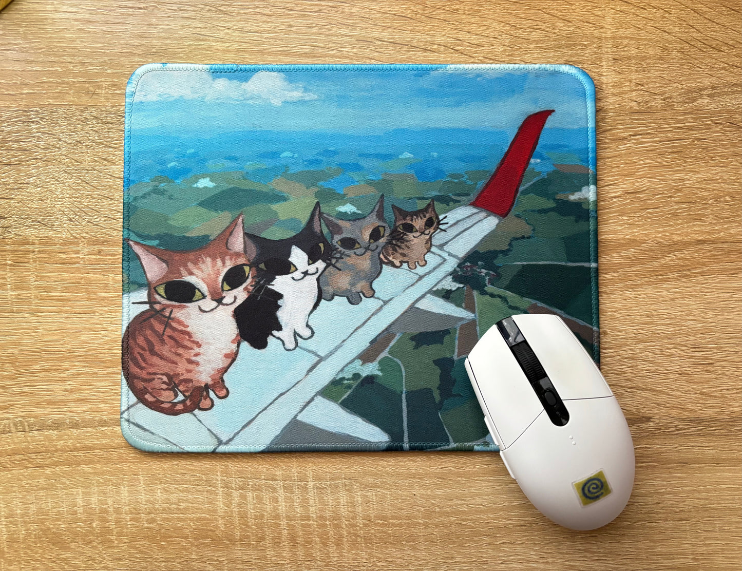 "Cats On A Plane" Mouse Pad