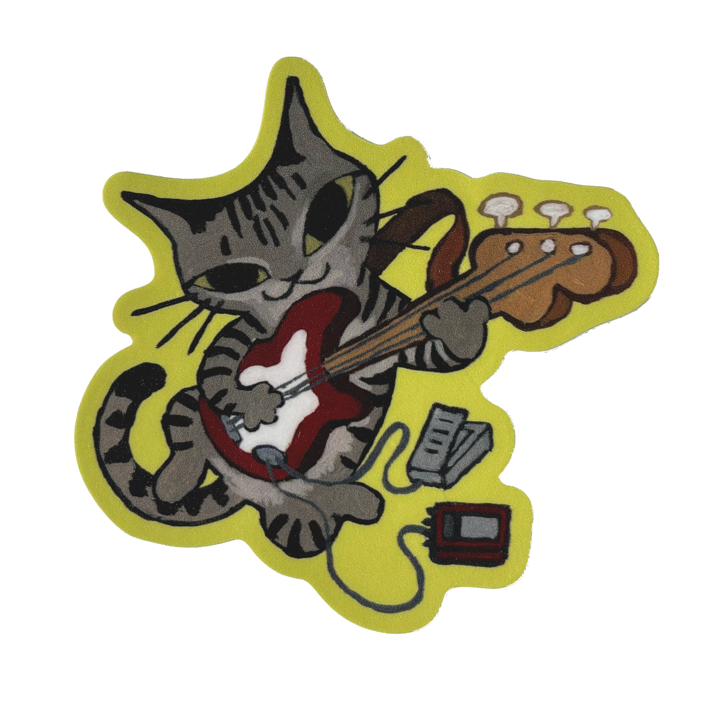 Guitar Cat Sticker