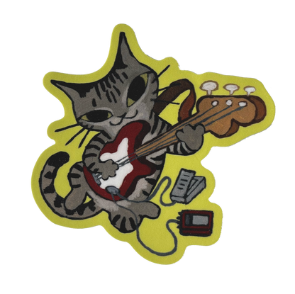 Guitar Cat Sticker