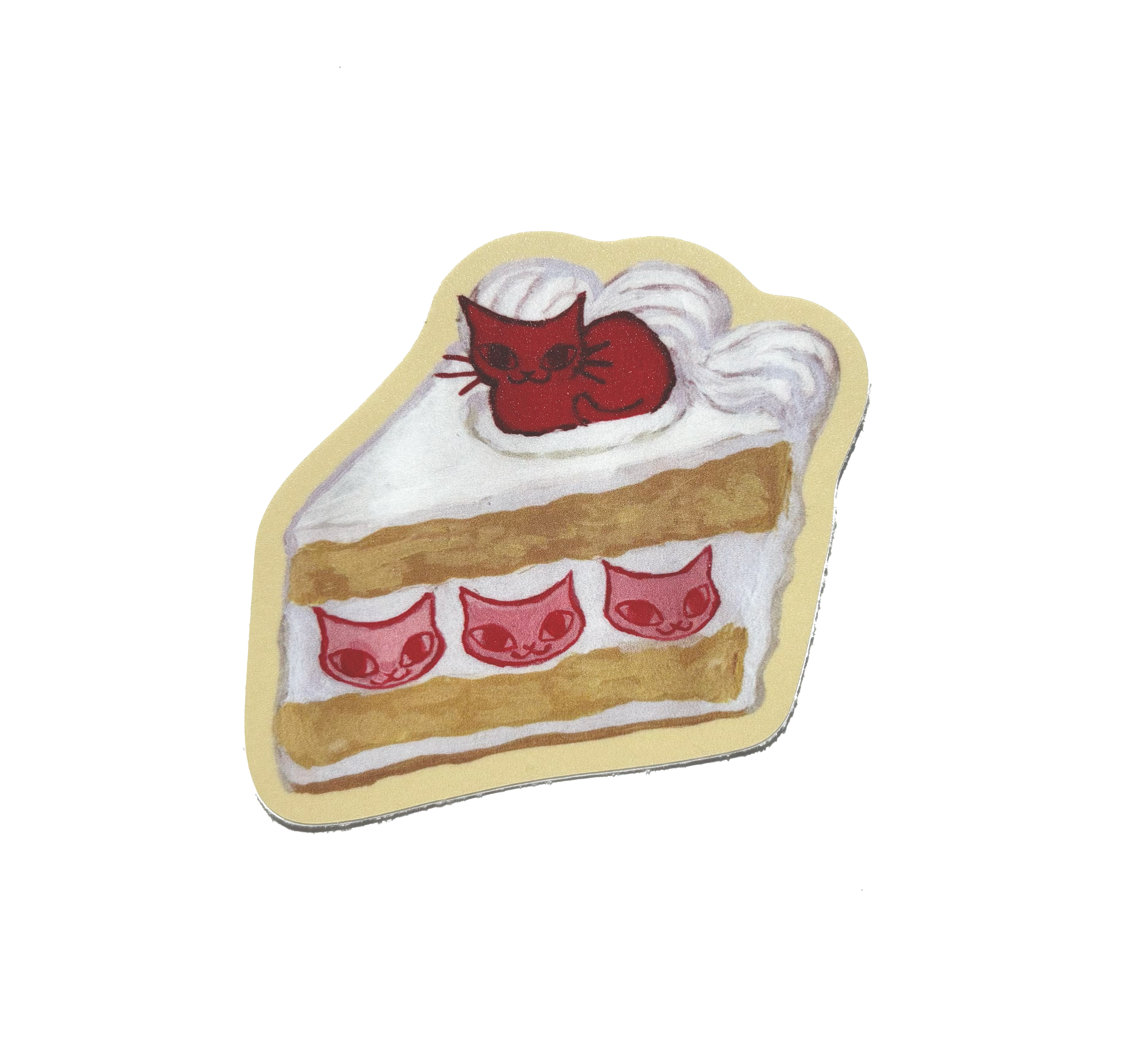 Catberry Shortcake ★ August 2025 Sticker – Kelly Pringle Art