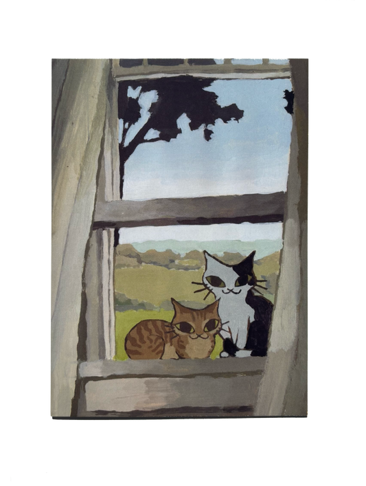 *PATREON EXCLUSIVE* Cats on Windowsill ★ August 2025 Postcard
