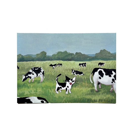 *PATREON EXCLUSIVE* Cat in a Cow Field ★ October 2025 Postcard