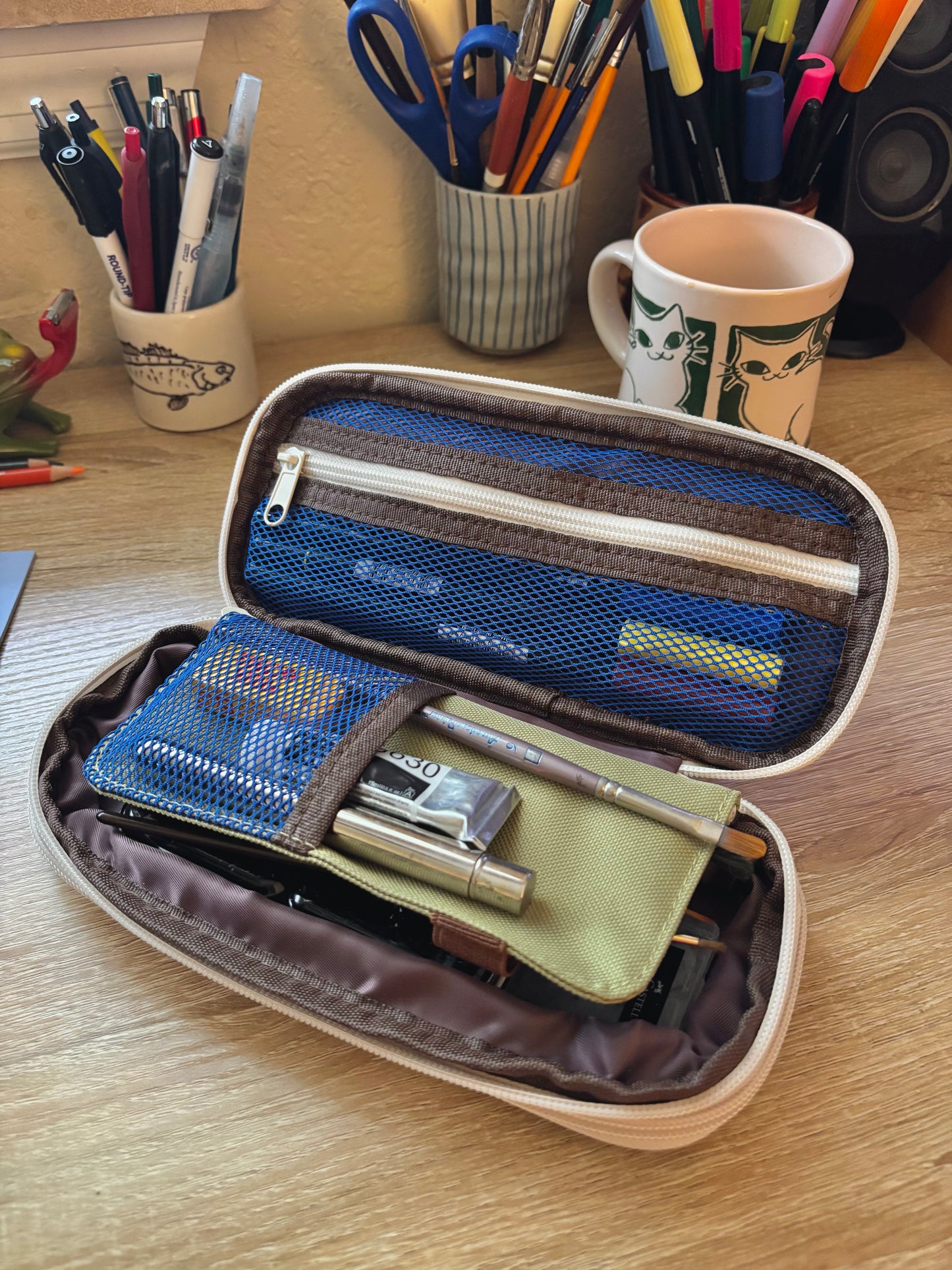 Green Expandable Pencil Case