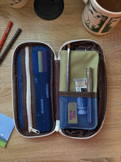 Green Expandable Pencil Case