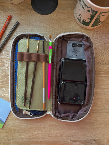 Green Expandable Pencil Case