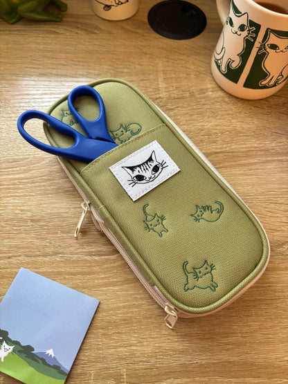 Green Expandable Pencil Case