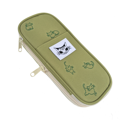 Green Expandable Pencil Case
