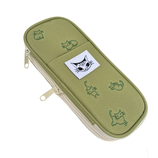 Green Expandable Pencil Case