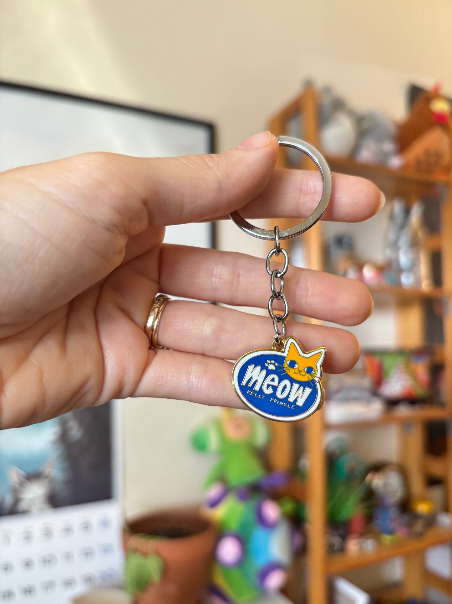 Meow Enamel Keychain