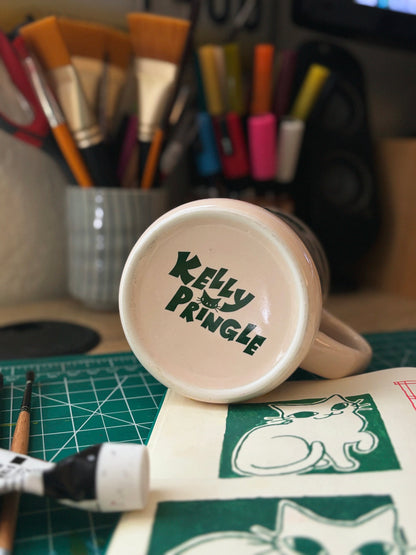 Green Cat Mug