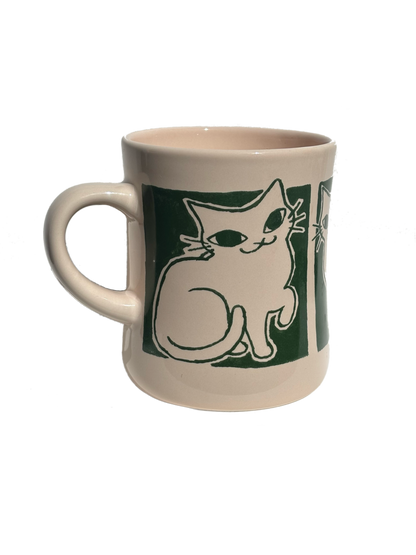 Green Cat Mug
