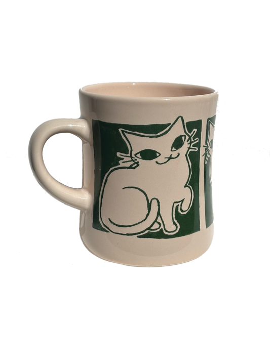 Green Cat Mug