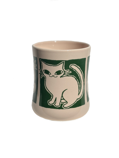 Green Cat Mug