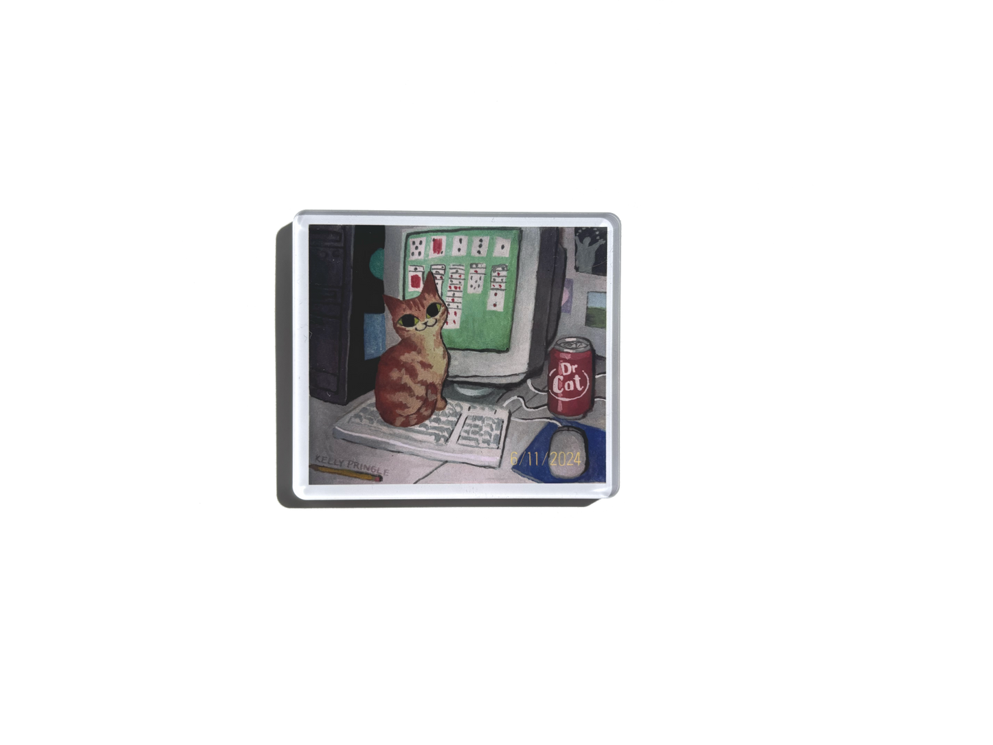 Solitaire Cat Magnet