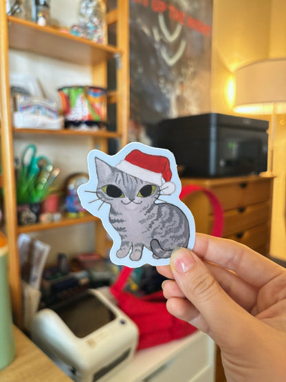Christmas Cat Sticker