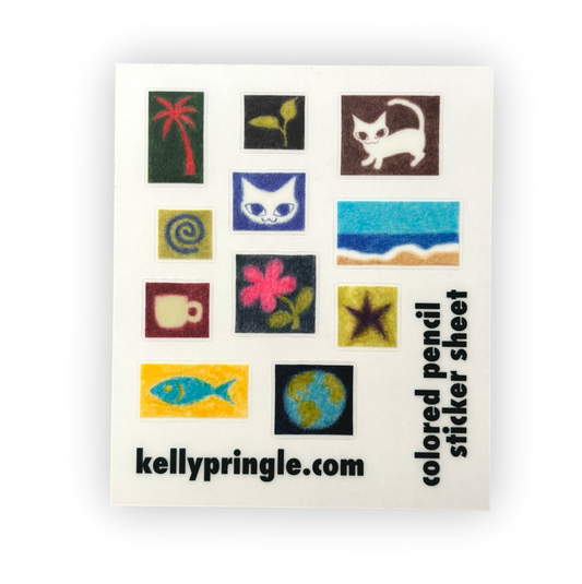 Colored Pencil Sticker Sheet