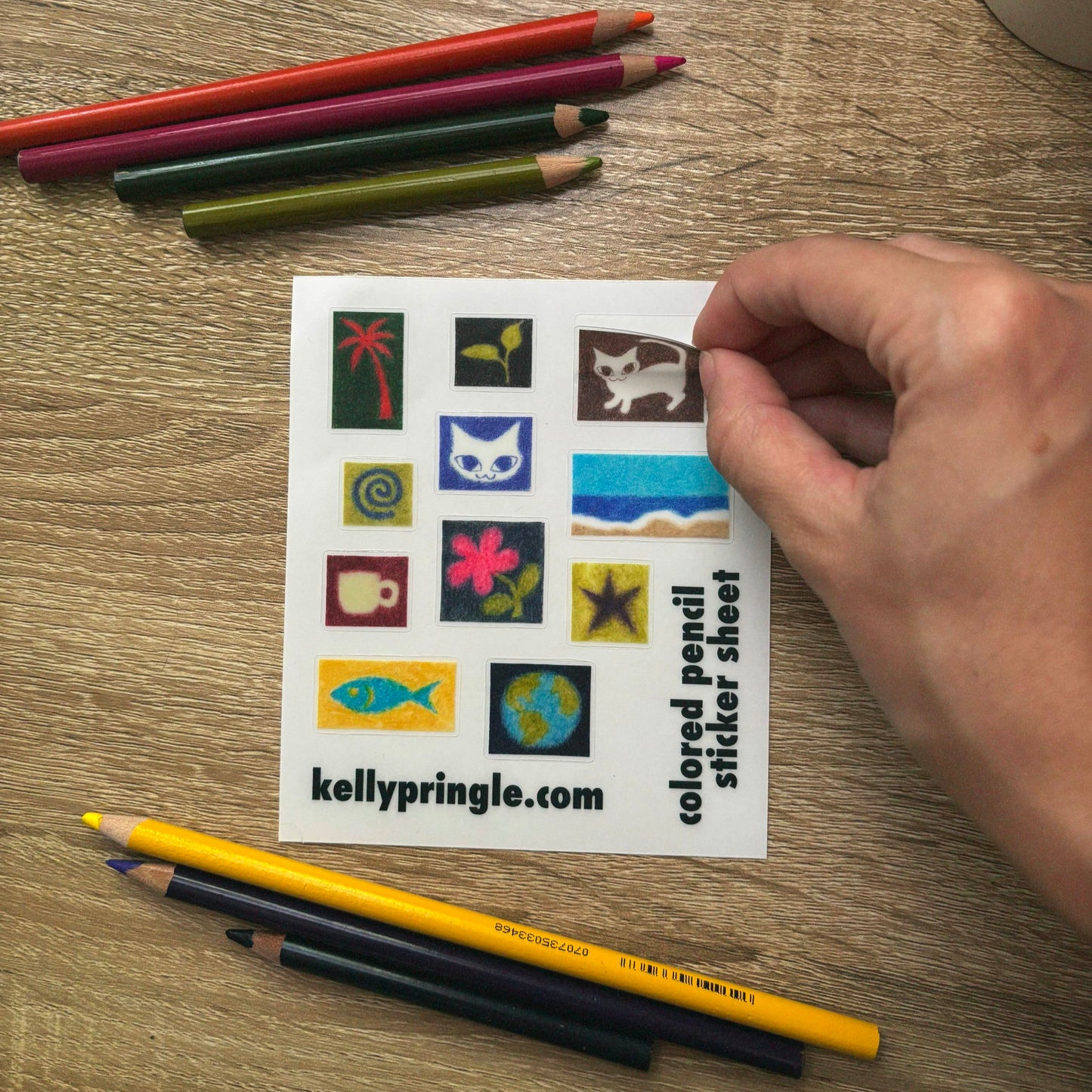 Colored Pencil Sticker Sheet