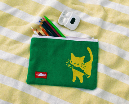 Cat with Fish Pencil Case