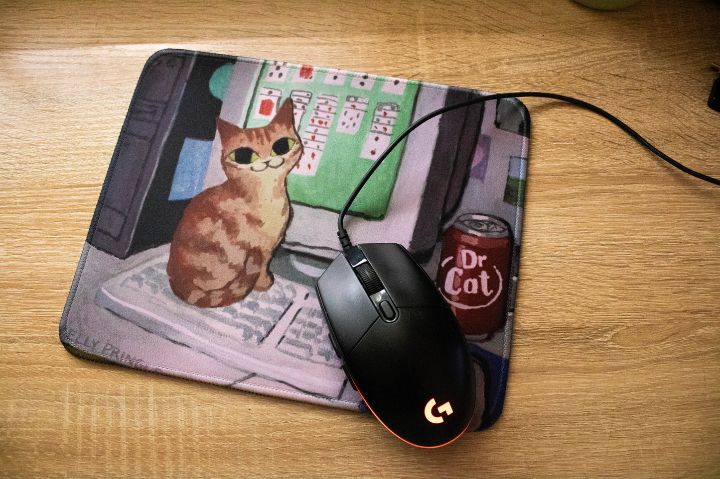 "Solitaire Cat" Mousepad