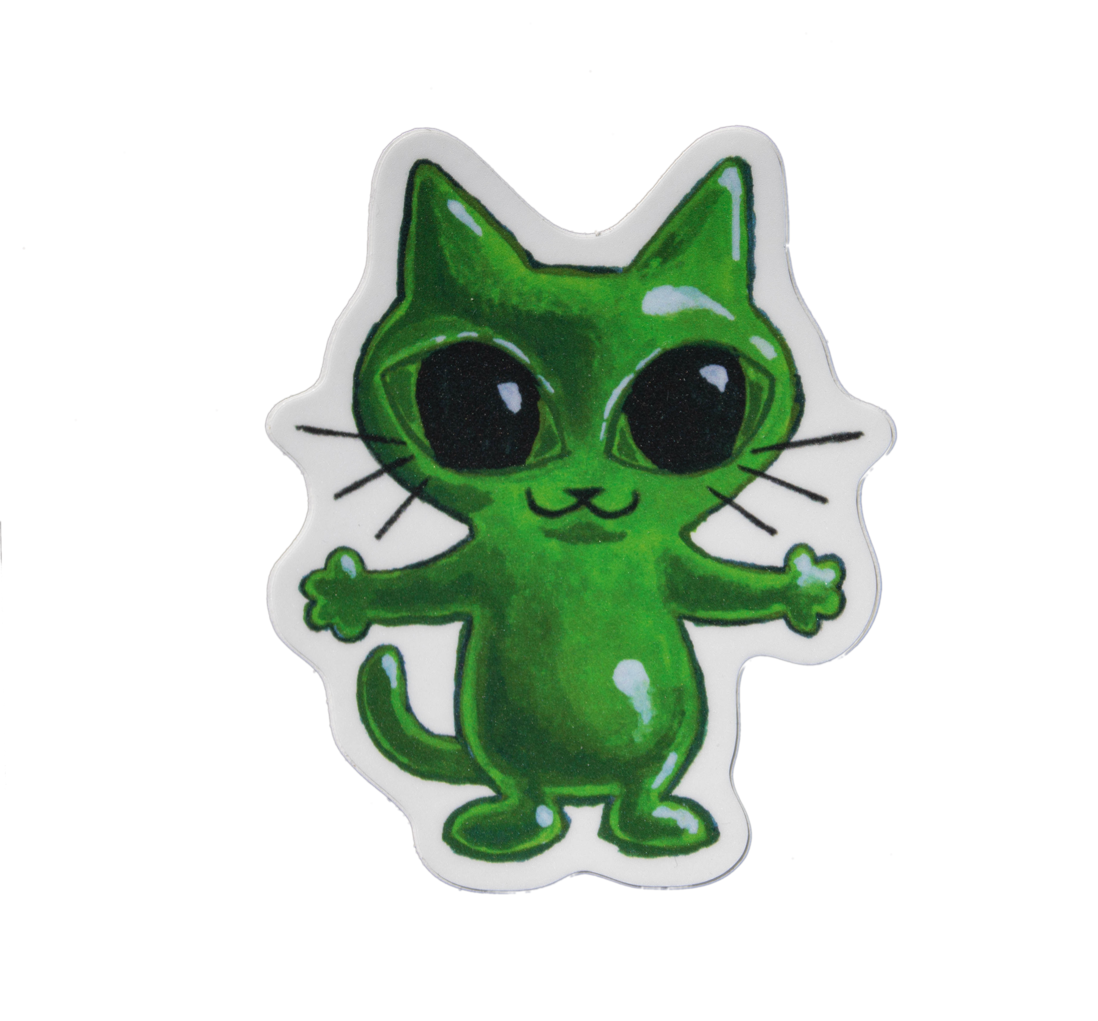Kellyconnect Sticker Alien Cat ★ September 2024 Sticker – Kelly Pringle Art