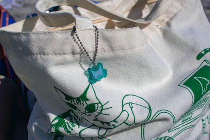 Cat Head Keychain (Green)