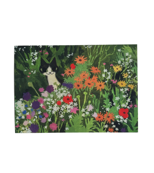 Cat in Flowers ★ July 2024 Postcard