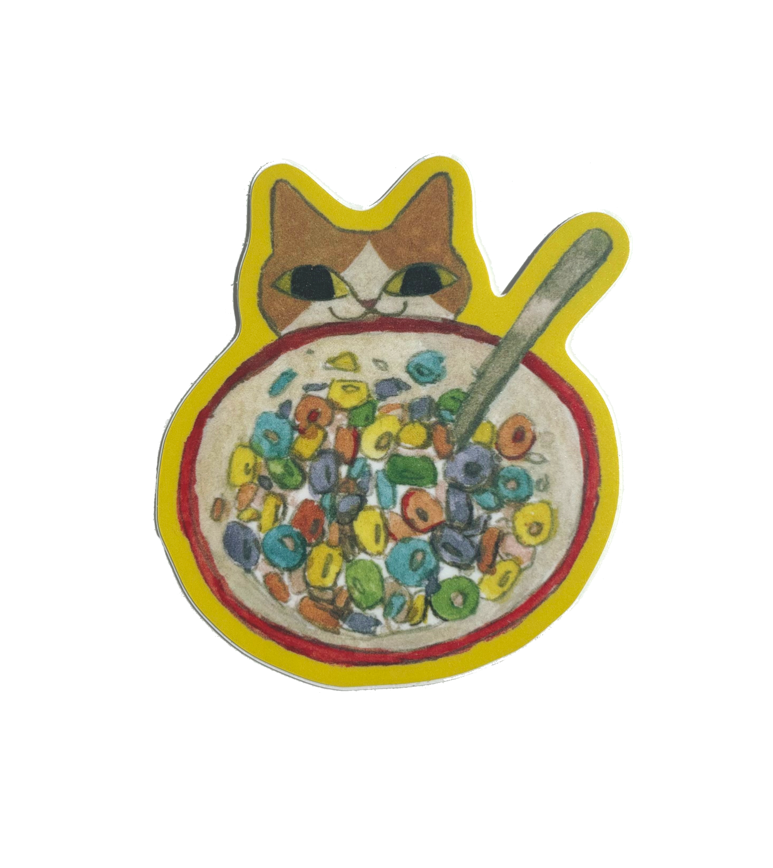 Cereal Cat ★ April 2024 Sticker – Kelly Pringle Art